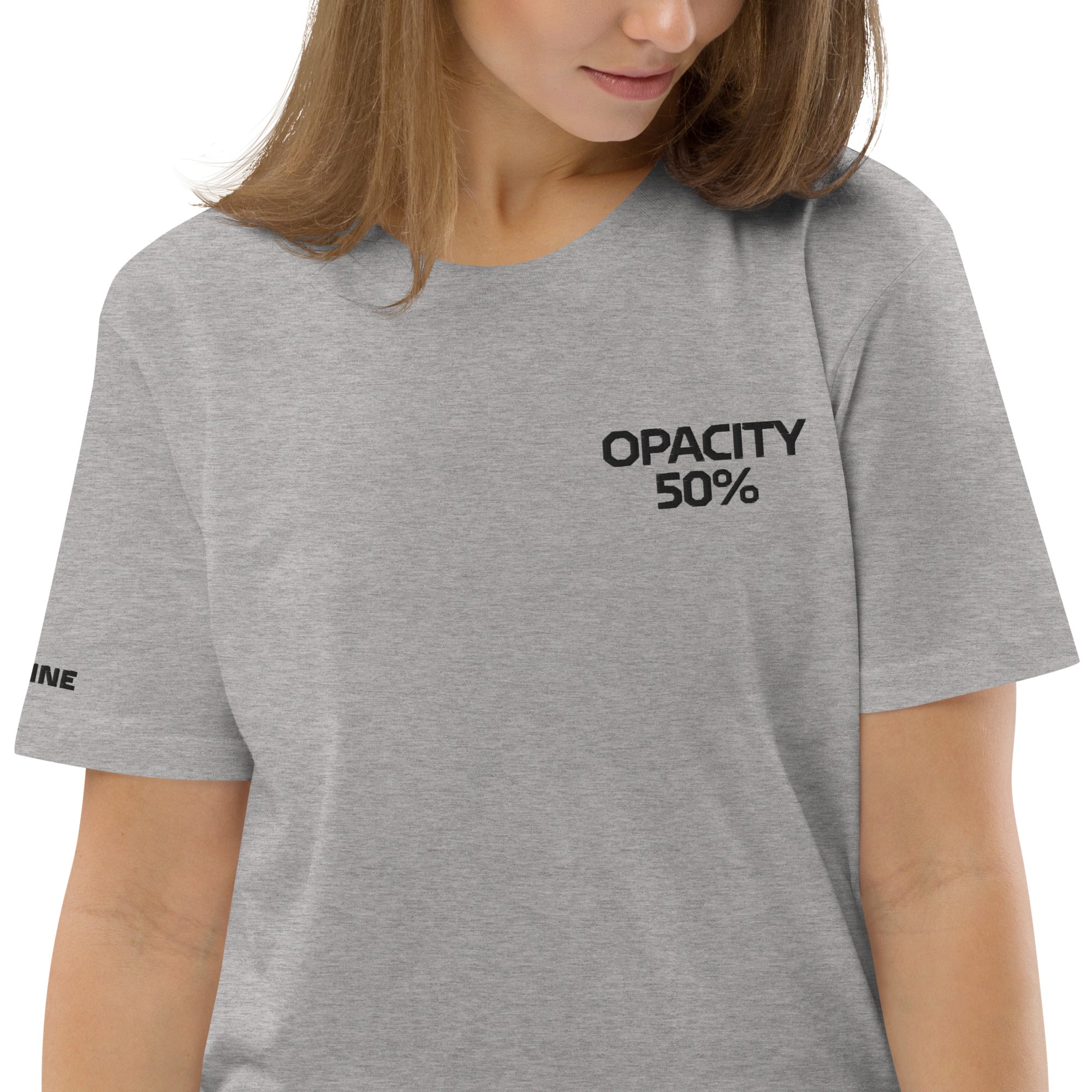 Opacity 50 Unisex organic cotton t shirt Dieline